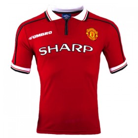 Billige Fotballdrakter Manchester United Retro Hjemmedraktsett 1998-1999 Kortermet